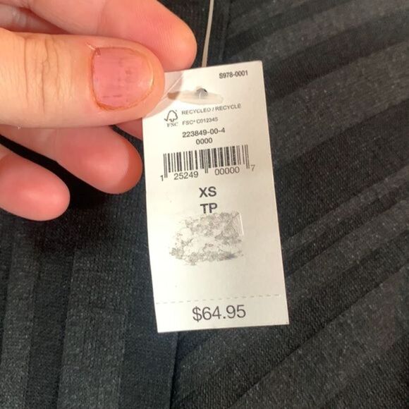 GAP Black Striped Mini/Midi Dress NWT - Picture 8 of 9